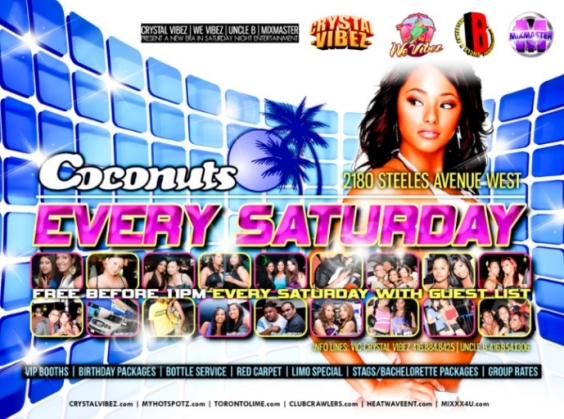 Coconuts Saturdays
